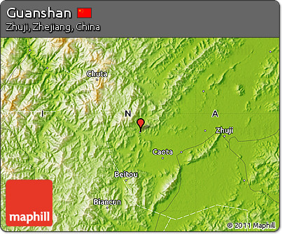 Physical Map of Guanshan