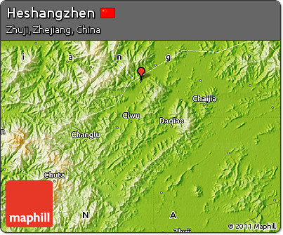 Physical Map of Heshangzhen