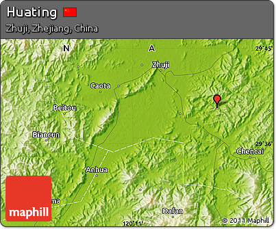 Physical Map of Huating
