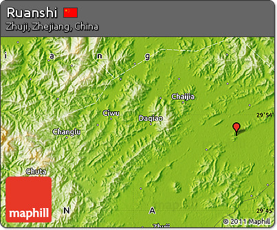Physical Map of Ruanshi
