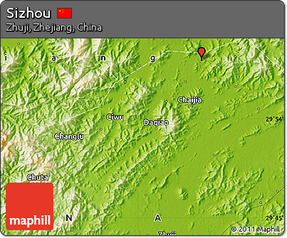 Physical Map of Sizhou
