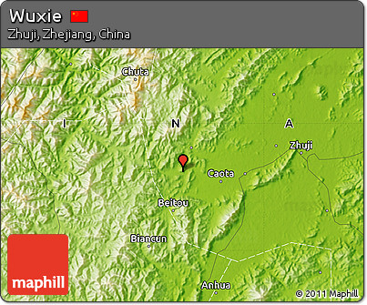 Physical Map of Wuxie