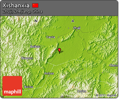 Physical Map of Xishanxia