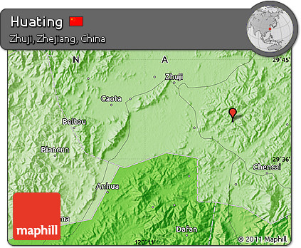 Political Map of Huating