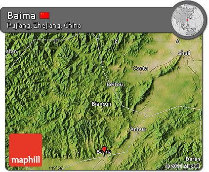 Satellite Map of Baima