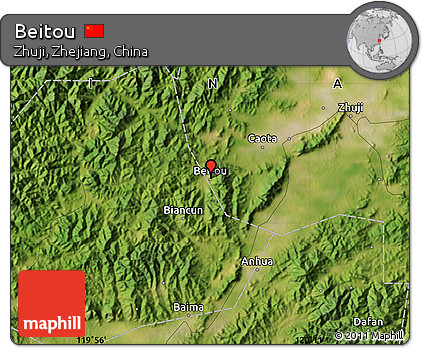 Satellite Map of Beitou