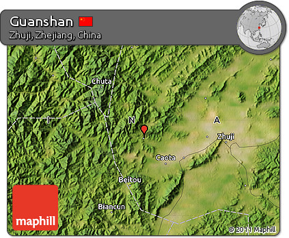 Satellite Map of Guanshan