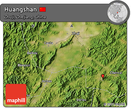 Satellite Map of Huangshan