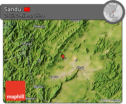Satellite Map of Sandu
