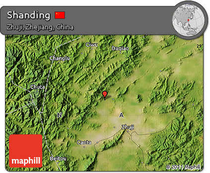 Satellite Map of Shanding