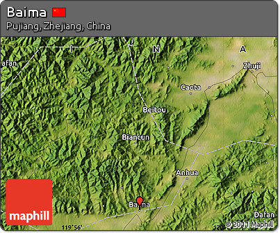 Satellite Map of Baima
