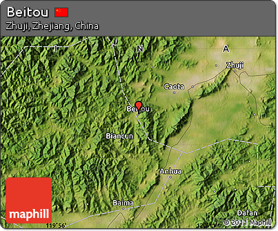 Satellite Map of Beitou