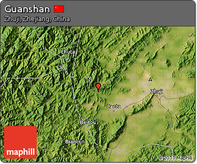 Satellite Map of Guanshan