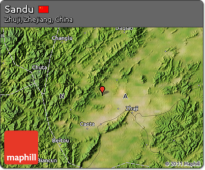 Satellite Map of Sandu