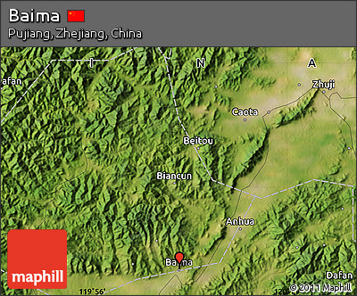 Satellite Map of Baima