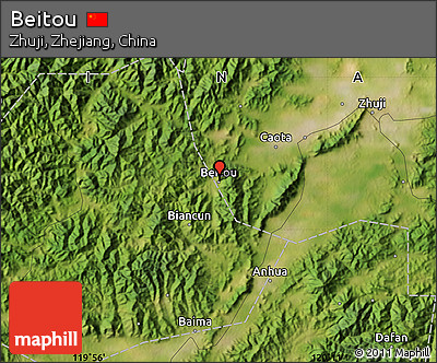 Satellite Map of Beitou