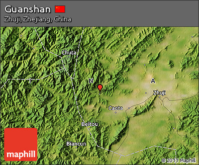 Satellite Map of Guanshan