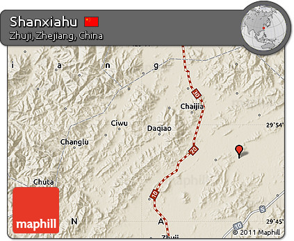 Shaded Relief Map of Shanxiahu