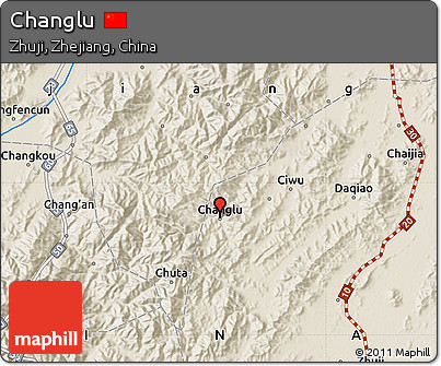 Shaded Relief Map of Changlu