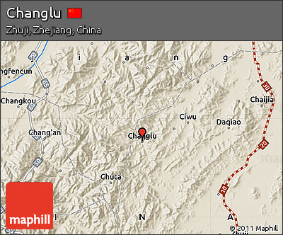 Shaded Relief Map of Changlu