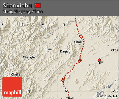 Shaded Relief Map of Shanxiahu