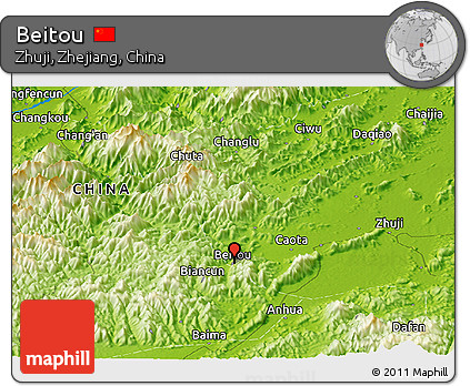 Physical Panoramic Map of Beitou