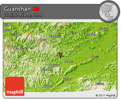 Physical Panoramic Map of Guanshan