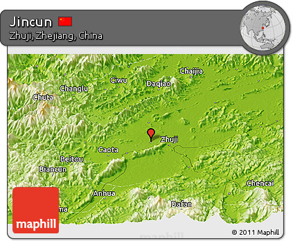 Physical Panoramic Map of Jincun