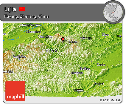 Physical Panoramic Map of Lijia