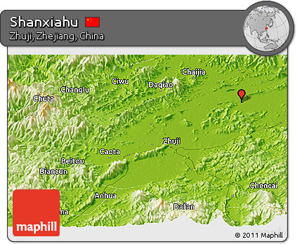 Physical Panoramic Map of Shanxiahu