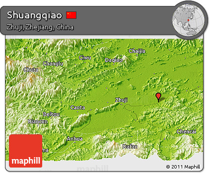 Physical Panoramic Map of Shuangqiao
