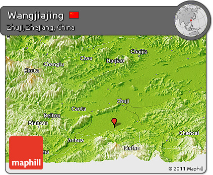 Physical Panoramic Map of Wangjiajing