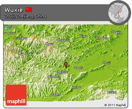 Physical Panoramic Map of Wuxie