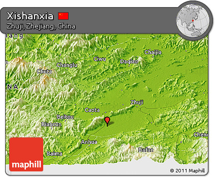 Physical Panoramic Map of Xishanxia