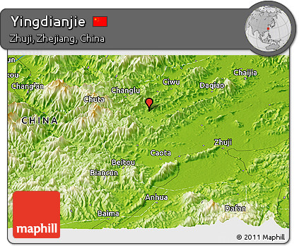 Physical Panoramic Map of Yingdianjie