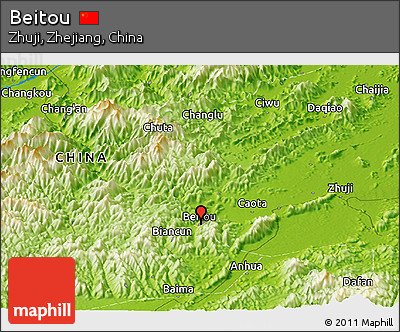 Physical Panoramic Map of Beitou