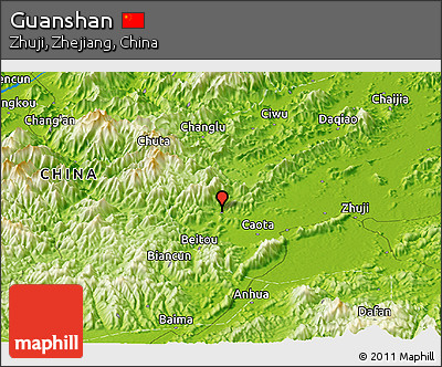 Physical Panoramic Map of Guanshan