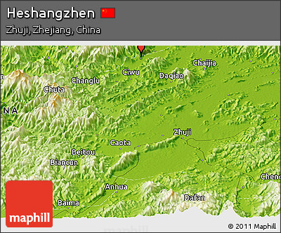 Physical Panoramic Map of Heshangzhen