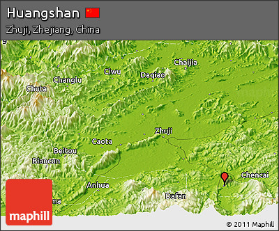 Physical Panoramic Map of Huangshan