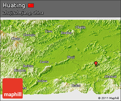Physical Panoramic Map of Huating