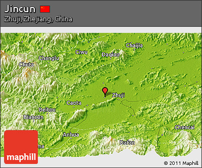 Physical Panoramic Map of Jincun