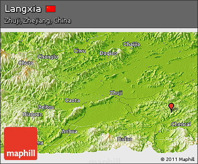 Physical Panoramic Map of Langxia