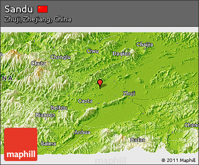 Physical Panoramic Map of Sandu