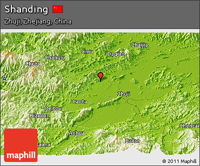 Physical Panoramic Map of Shanding