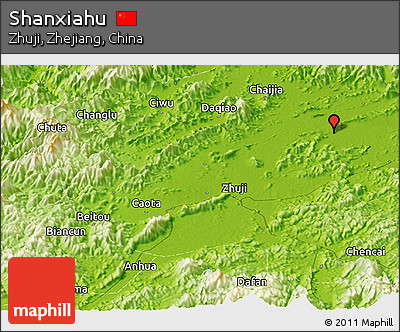 Physical Panoramic Map of Shanxiahu