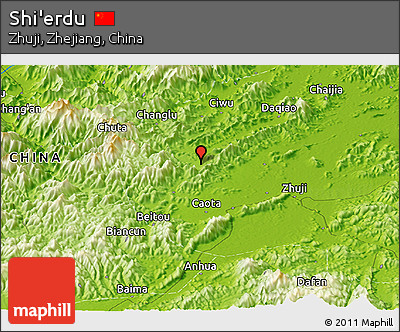 Physical Panoramic Map of Shi'erdu
