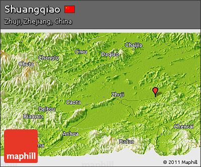 Physical Panoramic Map of Shuangqiao