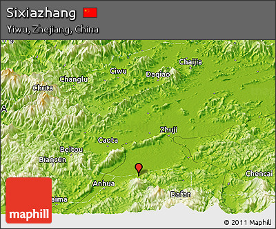 Physical Panoramic Map of Sixiazhang