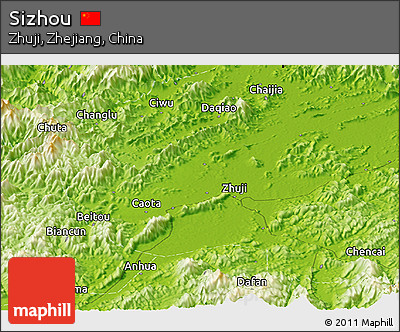 Physical Panoramic Map of Sizhou