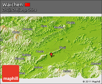 Physical Panoramic Map of Waichen